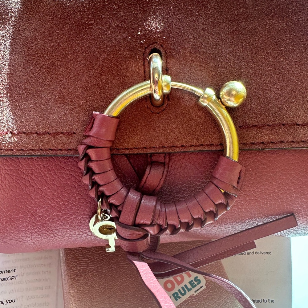 See By Chloe Burgundy Crossbody Bag. Burgundy is the color of the season. - Picture 5 of 17